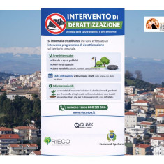 Comune di Spoltore, intervento di derattizzazione il 23 gennaio