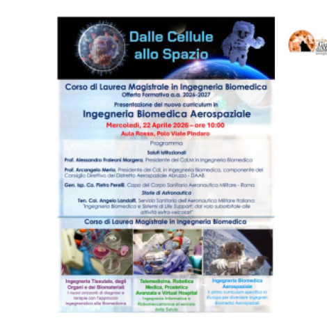 Ingegneria Biomedica Aerospaziale. Primo corso d’Europa in alla “d’Annunzio”