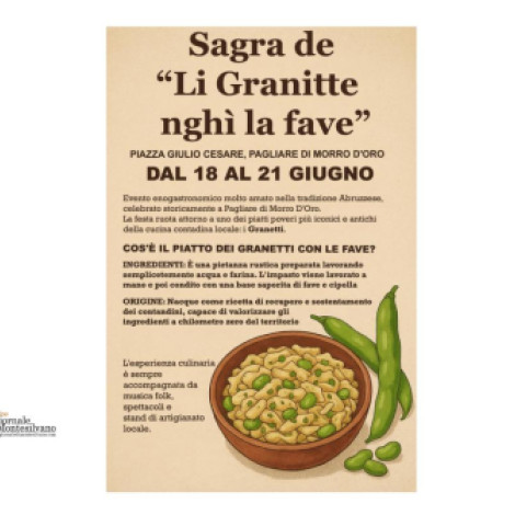 Torna la tradizione a Pagliare di Morro d’Oro, Sagra dei granetti con le fave