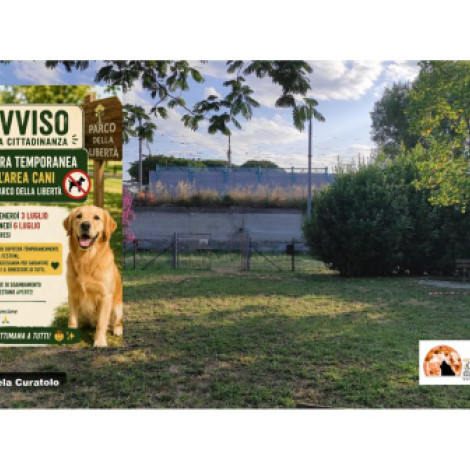 Montesilvano/Parco Libertà: area cani chiusa ai cani per ospitare cavalli.