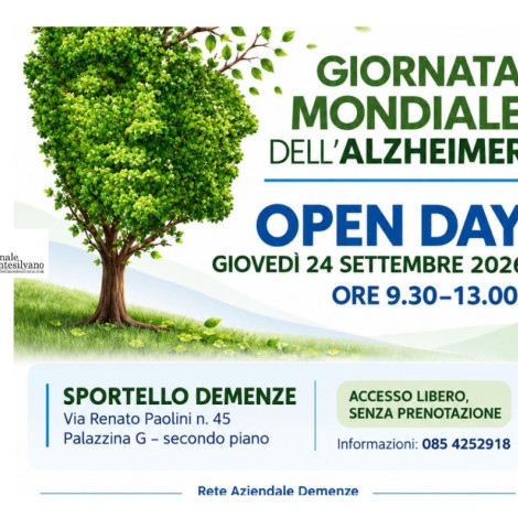 Giornata Mondiale dell’Alzheimer: il 24 settembre Open Day allo Sportello Demenze