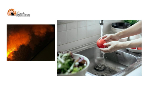 Incendio a Chieti Scalo, la Asl: lavare frutta e verdura coltivati in zona