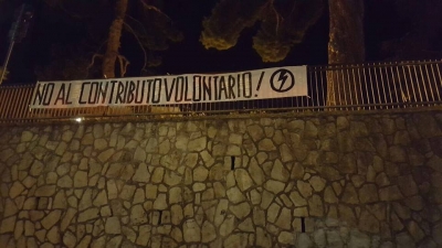 Lanciano, striscioni del Blocco Studentesco: No al contributo volontario