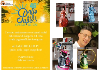 Paride Di Febo tra le Pupe del Palio