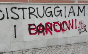 la scritta pubblicata da Forconi