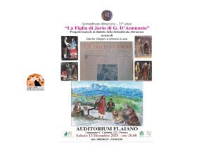 In scena all'auditorium Flaiano La Figlia di Jorio in dialetto