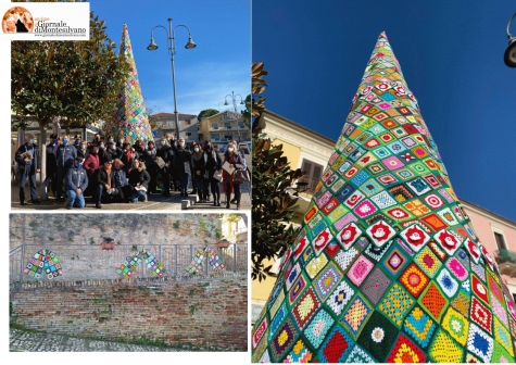 Albero di Natale all'uncinetto a Loreto Aprutino. Unico al mondo!