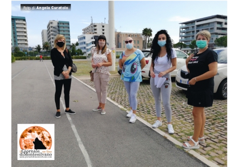 Emanuela, Flavia, Tania, Sabrina, Alessia, Raffaella.Le mamme che ieri hanno effettuato il sopralluogo nella struttura
