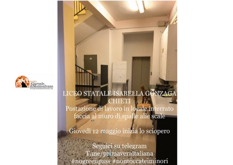 Sciopero fame e sete. “Insegniamo a non discriminare”, presidio #NOGREENPASS #NONTOCCATEIMINORI