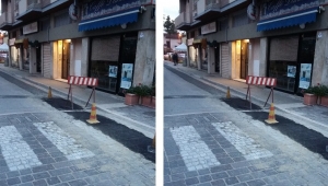 I lavori nel centro dell'Enel