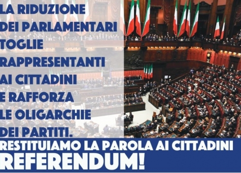 Taglio parlamentari. Radicali: attacco alla Democrazia. Parte raccolta firme.