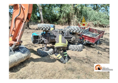 Nocciano, grave incidente agricolo. Deceduto il conducente.