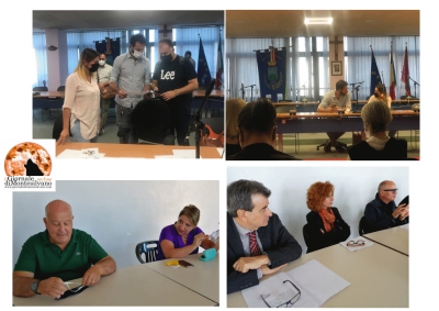 Le foto della commissione di questa mattina e sotto foto di repertorio dei consiglieri di opposizione PD M5s
