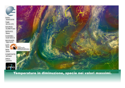Arriva il freddo. Nevicate sui rilievi appenninici al disopra dei 1800-2000 metri tra domenica e lunedì.