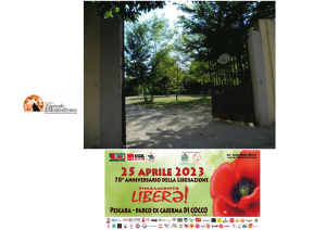 Pescara, al Parco ex Cocco: 78^ Festa della Liberazione il 25 aprile.