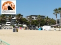 accampamento sulla spiaggia dei grandi Alberghi, questa mattina