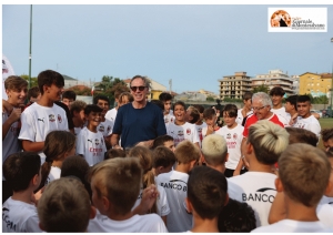 Franco Baresi in visita alla Gladius Pescara nella sua giornata abruzzese
