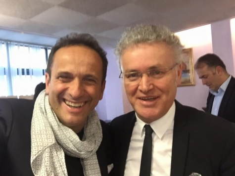 Il comico barese insieme a Carlandrea Falcone