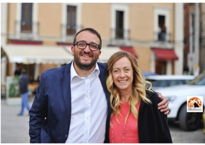 L'Aquila, Meloni primo leader Nazionale in città per Biondi.
