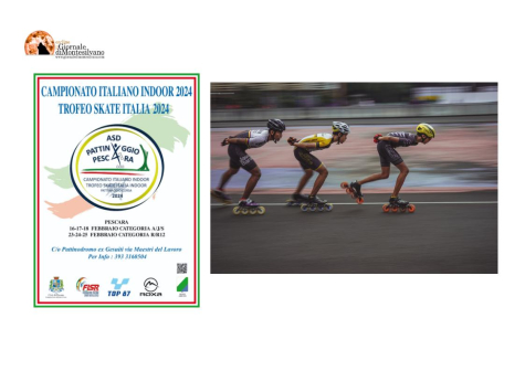 Pescara. Campionato Italiano indoor Trofeo Skate Italia di Pattinaggio Corsa