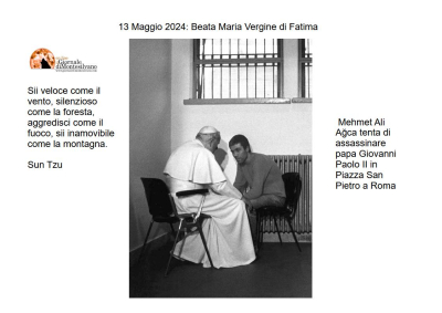 13 Maggio: guarentigie, Madonna di Fatima e Mehmet Ali Ağca