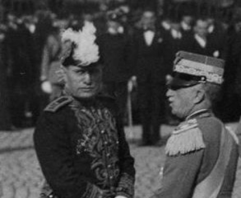 Il re con il duce Mussolini