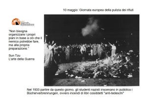 10 Maggio: "Ci sono crimini peggiori del bruciare libri. Uno di questi è non leggerli..." - inizi del Bücherverbrennungen