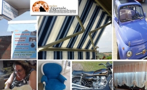 Gisella mentre lavora a macchina