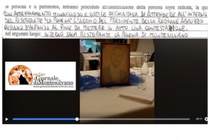 photoshot del filmato e estratto del verbale dei Carabinieri 