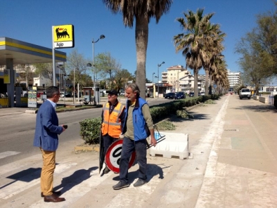 Montesilvano, potature siepi area Grandi alberghi e restyling campaetto via Spagna