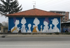 Montesilvano, murales sulla casa del custode del cimitero