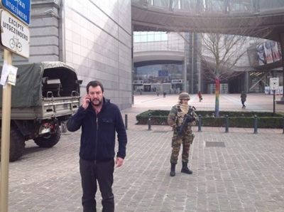 Matteo salvini, deputato europarlamentare da Bruxelles
