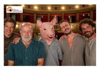 Atri/teatro. Il Medico dei Maiali. Sul palco Luca Bizzarri, Francesco Montanari e Mauro Marino