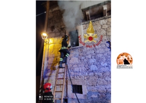 Incendio a Caramanico San Tommaso terme.