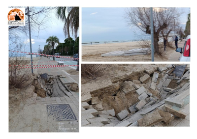 la voragine sul lungomare di Montesilvano.
