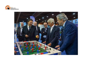 Al centro Colacicco e il presidente nazionale FIGeST Casadidio (primo a destra) insieme al ministro Abbodi durante un evento della Federazione Italiana Giochi e Sport Tradizionali