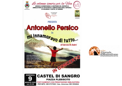Antonello Persico in “Mi innamoravo di tutto” Tributo a Fabrizio De Andrè