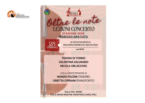 Montesilvano. Gran Finale per "Oltre le Note", l'ultimo appuntamento con la Musica e il Teatro.