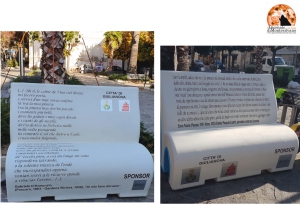 Giulianova. Panchine letterarie installate in piazza Fosse Ardeatine