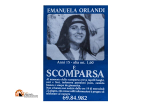 il manifesto che apparve per trovare Emanuala.