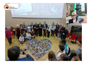 L'artista Cinzia Corti a Villafranca di Verona, madrina di 'Un sasso per un sorriso'