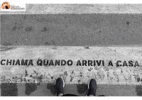 Montesilvano, frasi scritte sulle strisce pedonali.