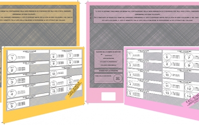 fac simile schede elettorali per domani