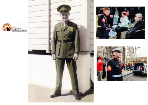 Foto1: il “Private First Class” della “Marine Corps Reserve” Joseph Francis “Joe” Boschetti; Foto2 e 3: gli onori militari riservati a Joseph Francis “Joe” Boschetti. 