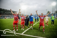 L'esultanza del Pescara a fine partita