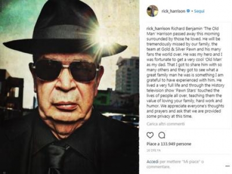 Morto Richard Harrison, 'il vecchio' di Affari di famiglia