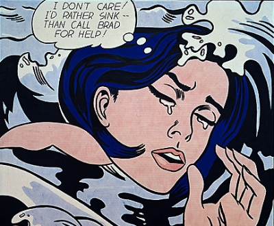 opera di Roy Lichtenstein Drowning Girl (also known as Secret Hearts or I Don't Care! I'd Rather Sink)