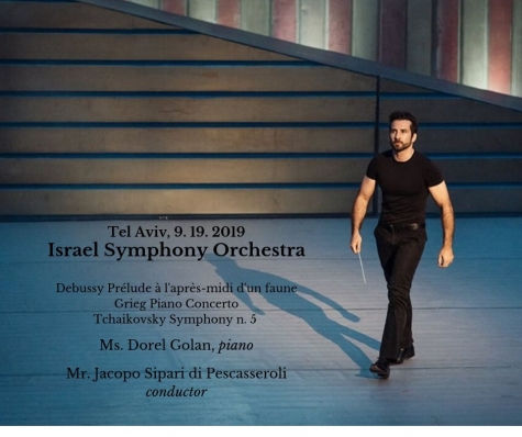 Jacopo Sipari a Tel Aviv, dirige l'orchestra d'Israele