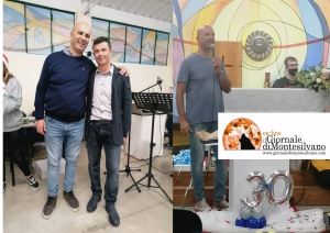 parroco di chiesa di Villa Carmine con Simone Pavone