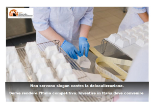 Una politica industriale per riportare le fabbriche in Italia